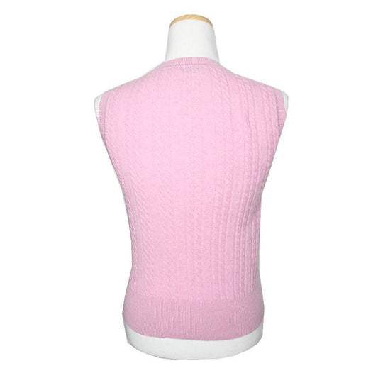 Sandro Light Pink Wool Cashmere Knit Vest 44 124387059