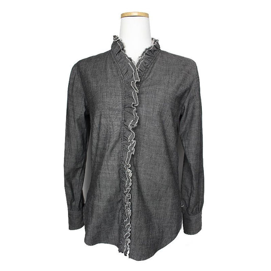 ISABEL MARANT イザベル マラン エトワール チャコールグレー フリルブラウス 44 124405183