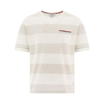 THOM BROWNE Pocket RWB Streifen T-Shirt MJS201A 84740051