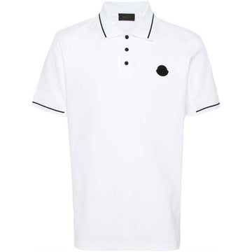 MONCLER モンクレール ロゴ パッチ 半袖 カラー Tシャツ 白 8A00001 77916834