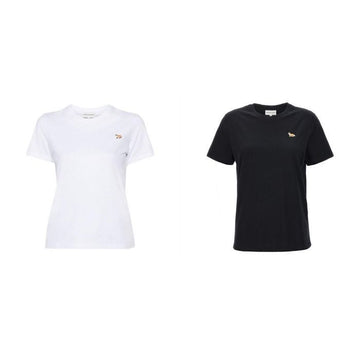 MAISON KITSUNE Babyfuchs Patches T-Shirt mit kurzen Ärmeln 76506311