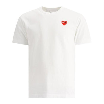 COMME DES GARCONS Red Heart Wappen Herren Kurzarm T-Shirt 74806135