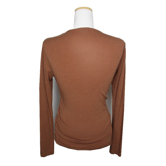 ISSEY MIYAKE FETE Coffee Brown Print Top 2 124507937