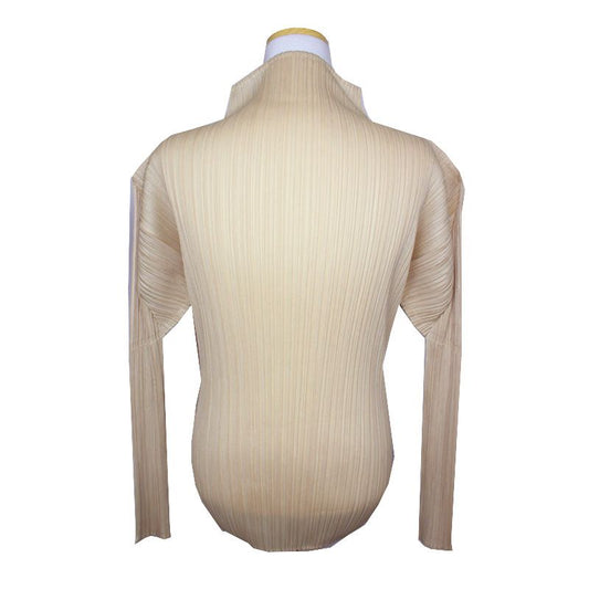ISSEY MIYAKE イセイ ベージュ コクーンプリーツ トップス 3 124510283