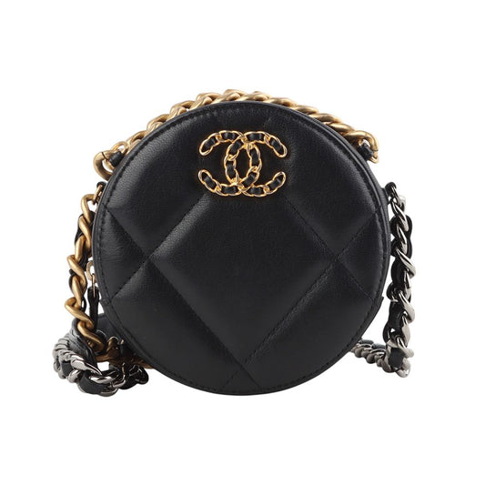 CHANEL 19 AP0945ラムスキンラウンドチェーンミニクロスバッグ B7147-1 124516758