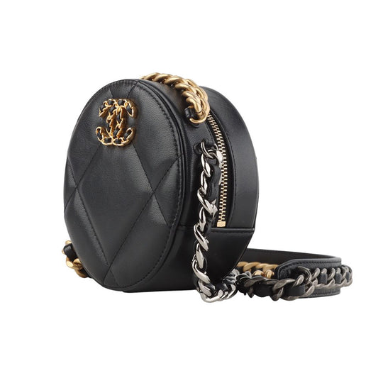 CHANEL 19 AP0945ラムスキンラウンドチェーンミニクロスバッグ B7147-1 124516758