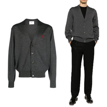 AMI Heart Logo Wool Cardigan 055 79626884