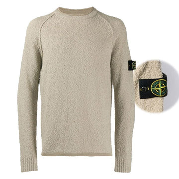Stone Island Woven Patch Boucle Wool Knit 159354071 [P]