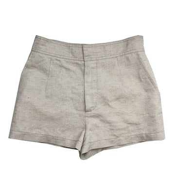 CHLOE Oatmeal Leinen-Baumwoll Shorts 34 124530500