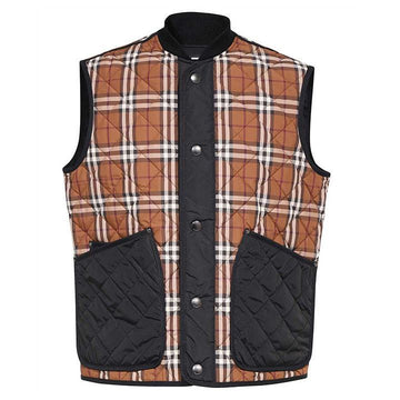 Burberry 25SS WEAVERTON Vintage Check Panel Quilted Vest 8071712 157910900 [P]