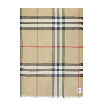 BURBERRY [単独/30個限定] 26SS チェック ウール シルク スカーフ MU 220X70 GNT CHK GAUZE 8078779 114316619 [P]