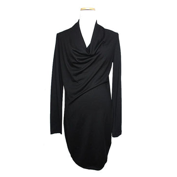 HELMUT LANG Schwarzes Drapiertes Kleid 44, 55 124548338