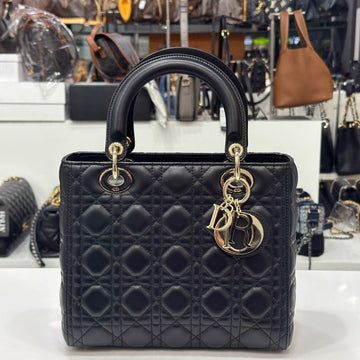 DIOR レディ ミディアム ブラック ゴールド M0565 124776381