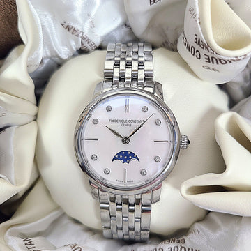 Fredrique Constant Frederique Constant Women's Moonphase Diamond Watch FC-206MPWD1S6B 124904963