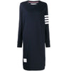 THOM BROWNE ダイアゴナルバングルワンピース ネイビーファブリック 00535 415 124936091 [P]