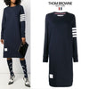 THOM BROWNE ダイアゴナルバングルワンピース ネイビーファブリック 00535 415 124936091 [P]