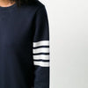 THOM BROWNE ダイアゴナルバングルワンピース ネイビーファブリック 00535 415 124936091 [P]