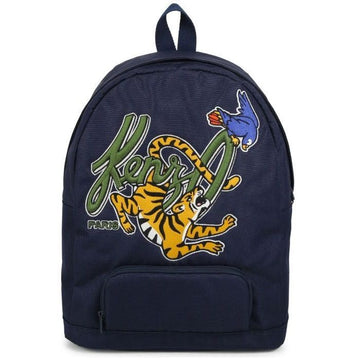 Kenzo Tiger Luxury Logo Embroidered Canvas Backpack K6061884A 124936105