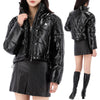 COURREGES ビニールショーツプファーパディングブラック 125049270 [P]