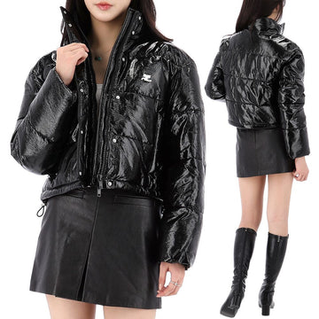 COURREGES Vinyl Shorts Puffer Padding BLACK 323CMA106VY0016 125049270