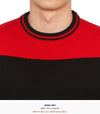 SALVATORE FERRAGAMO メンズ ニット 12 2167 NERO RED 0765669 92386169 [P]