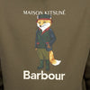 BARBOUR メゾン キツネ メンズ フリース トレーナー MOL0559GN84 65626542 [P]