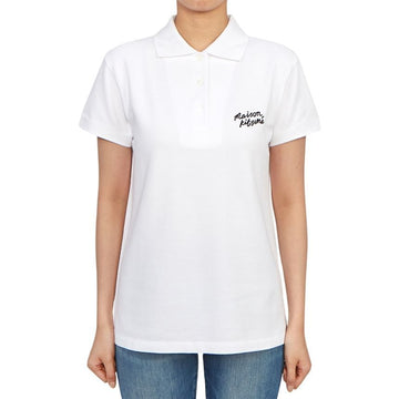 Maison Kitsune Handwriting Women's Collar Short Sleeve T-Shirt M186 84154177
