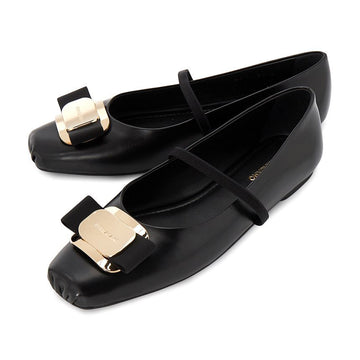 Salvatore Ferragamo New Ballerina Women's Flat Shoes ZINA NERO 0768868 (Width C) 77576661