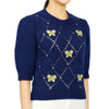 ALESSANDRA RICH 女性用半袖ニット FAB3268 K3835 2350 46620481 [P]