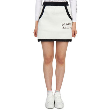 Mark & Lona Women's Knit Golf Skirt MLW 2D AE11 WHITE 42354335