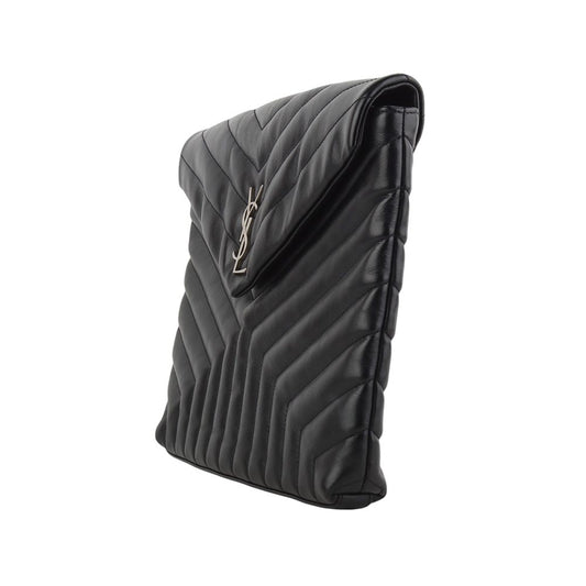 SAINT LAURENT マトラッセ フラップ ルル クラッチ シルバー 34302 125072848