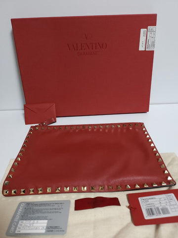 Valentino Red Rockstud Women's Clutch PW2P0269BOL 125073521
