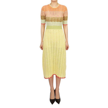 VANESSA BRUNO Damen Kurzarm Langkleid 4EVC20 V08109 100 78001283