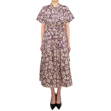 VANESSA BRUNO Damen Kurzarm Langkleid 4EVA80 V08041 512 78001282