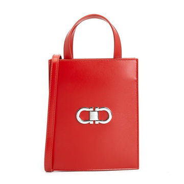 SALVATORE FERRAGAMO Gancini Damen Tote Bag 21 8358 FLAME RED 0771688 77576621