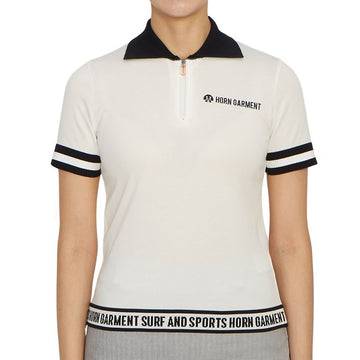 HORN GARMENT Golfbekleidung Damen Polo-T-Shirt HCW 3A AB03 WEISS 58680497