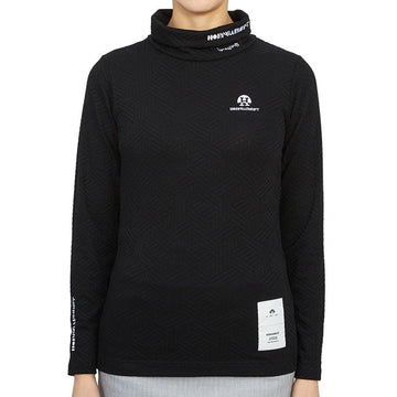 HORN GARMENT ゴルフウェア ハイネック レディース 長袖 Tシャツ ブラック 2C AA05 42860236