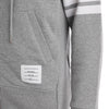 THOM BROWNE Klassischer diagonaler Ärmelgrauer Kapuzenpullover 160968467 [P]