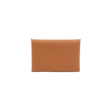 HERMES Karamell Appsong Kalbsleder Kalbi Kartenhalter (stamp) / H044164CK 125211992