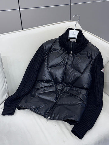 MONCLER schwarze Padded Strickjacke 093 9B00016 M2089 999 125212130