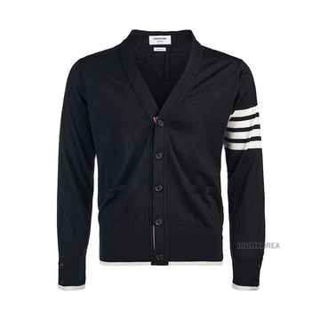 Thom Browne Men's Merino Stripe Cardigan 125219390