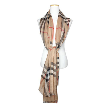 Burberry Checked Wool Silk Stole Scarf 125220922