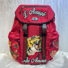 Gucci Tiger Embroidered Techno Canvas Red Backpack 429037 125250734 [P]