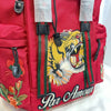 Gucci Tiger Embroidered Techno Canvas Backpack Red 429037 125250735 [P]