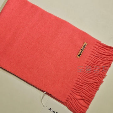 ACNE STUDIOS スキニーフルオピンクマフラー 125288163