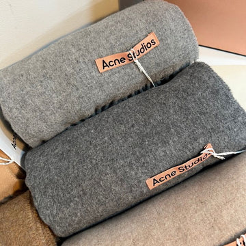 Acne Studios Narrow Scarf Melange Grey 125288174