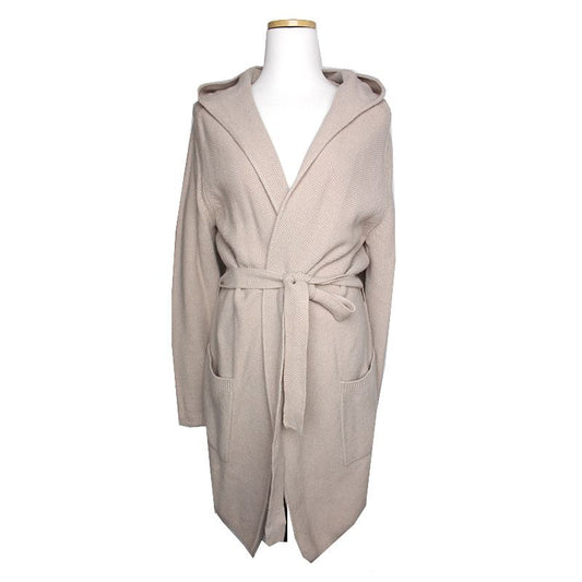 MAXMARA オートミール ベルト付き フード ニット コート 55 125290275