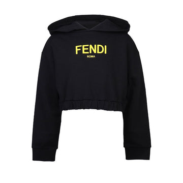 Fendi Kids Logo Print Cropped Hoodie JFH135 5V0 F0GME 125306879