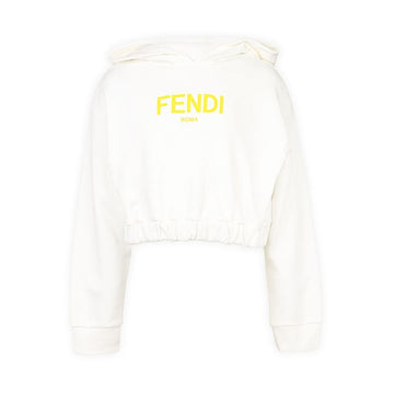 Fendi Kids Logo Print Cropped Hoodie JFH135 5V0 F0TU9 125306880