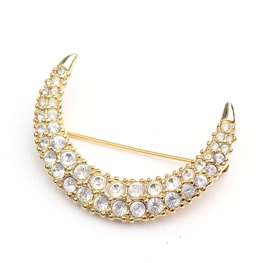 Swarovski Half Moon Crystal Brooch A01234 125308183